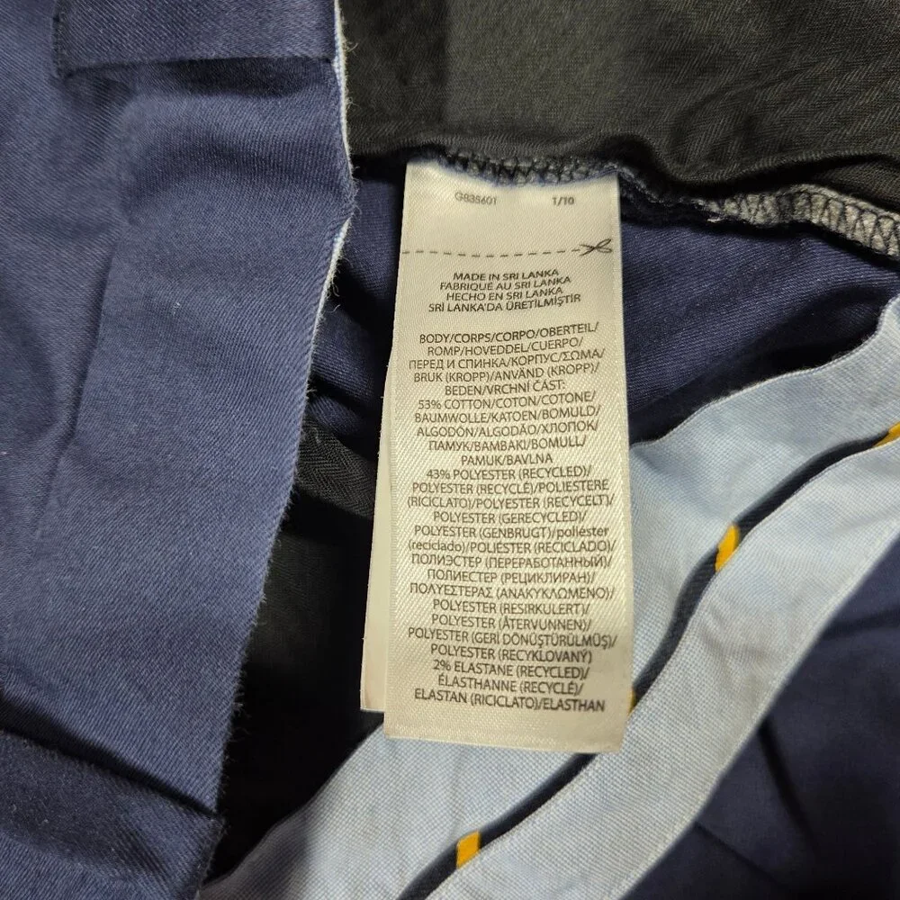 Polo Ralph Lauren Pants Mens 38X32 Navy Cuffed Straight Stretch Chinos Preppy
